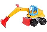  TechnoK Schaufellader, ca. 40 cm, Baustellen Spielfahrzeug für Kinder ab 3 Jahre, robuster Radlader mit Griff und beweglicher Ladeschaufel,