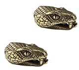 StarWay 2pcs Snake Head EDC Out Brass Knife Beads Umbrella Rope Cord Outdoor Knife Pendant Paracord Lanyard Bead