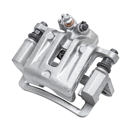 Image of Detroit Axle - Rear Left Brake Caliper for Chevrolet Equinox Captiva Sport | GMC Terrain Saturn Vue Pontiac Torrent Driver Side Brake Caliper w /Bracket Replacement