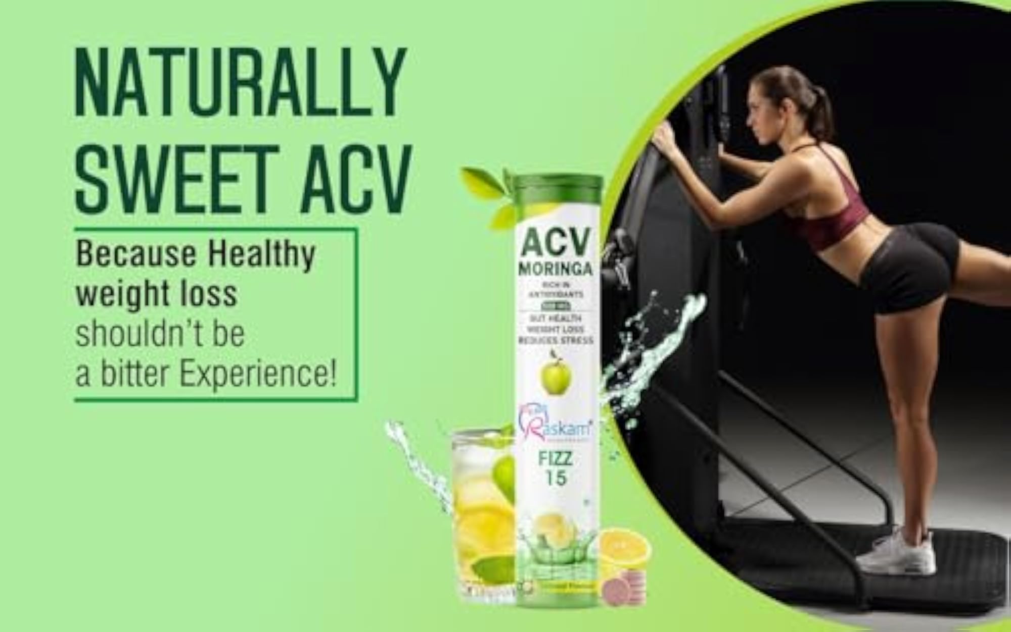 Raskam ACV Moringa 500mg Shikanji Flavour Effervescent Tablets