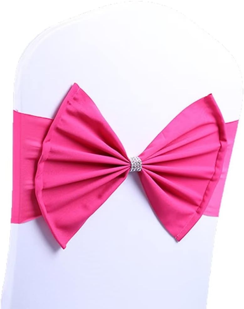 10 Pcs Spandex Chair Sashes Bows for Wedding, Universal