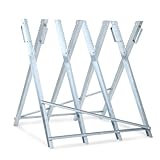 Ollewiellan Sägebock 81x80x80cm，Sägebock klappbar bis 150 kg belastbar, Robuster und klappbarer Kettensägebock, Sägebock holz für Sägewerke, Werkstätten