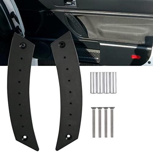 caqeg Door Panel Pull Handle Set Compatible with Beetle 1998-2010 Aircraft Grade Aluminium Black 2 Handles with 4 Screws