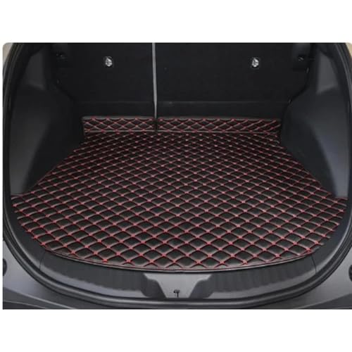 Tapis de coffre sur mesure Toyota BZ4X, finition premium de protection noire et rouge