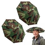 FEITONGFX 3 Stück Regenschirm Hut Für Erwachsene, Kopfschirm Mit Regenschutzfunktion – Für Angeln, Golf, Wandern, Strand, Gartenarbeit – Wasserdicht Und Sonnenschutz (Schirmhut)
