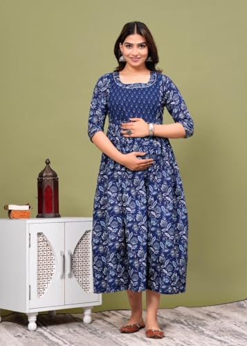 Image of Women's Maternity Kurti for Feeding Zippers |Easy Breastfeeding Kurti for Nursing Pre and Post Pregnancy (Combo of 2 Kurti)