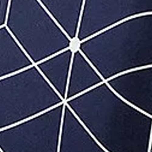 Image of House of Quirk Elastic Chair Cover Stretch Removable Washable Short Dining Chair Cover Protector Seat Slipcover (Pack of 6, Dark Blue White Cube)