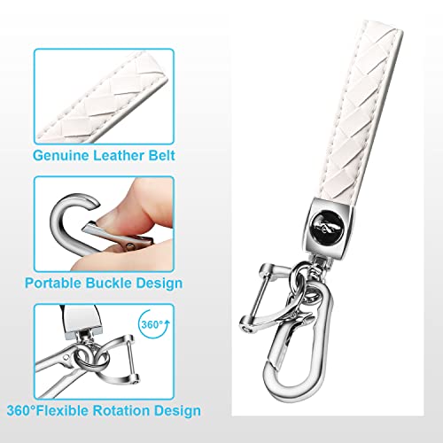Image of MILD EAST for Honda Key Fob Cover with Keychain 5 Buttons(White)
