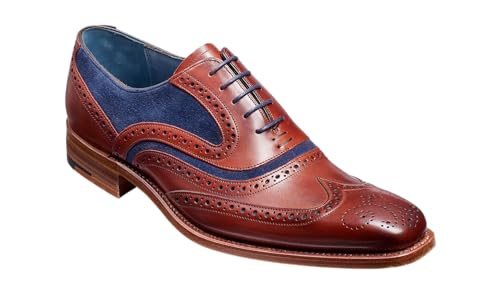 Image of BARKER McClean Men's Handmade Leather Oxford Dress Shoes - Goodyear Welted, Full Leather Sole, Premium Calf Leather - Formal & Business Wear
