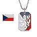Produktbild GuDeKe Tschechien Anhänger Fahne Flagge Brosche Damen Herren Abzeichen Halskette Set