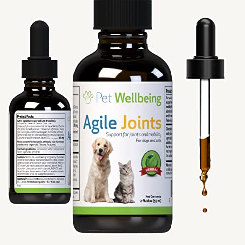 Pet Wellbeing Agile Joints For Dogs - Vet-Formulated - Joint Health, Mobility, Ease Of Movement - Natural Herbal Supplement 2 Oz (59 Ml) #TOP26
