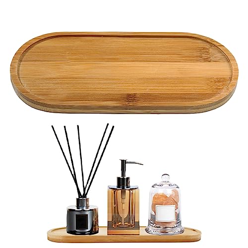 DULSPUE Plato de Madera para Cena,Bandeja de Madera,Platos para Aperitivos,Plato de Madera,Adecuado para Posavasos, Pasteles, té, café, bandejas para Plantas (17,5 * 8,8 CM)