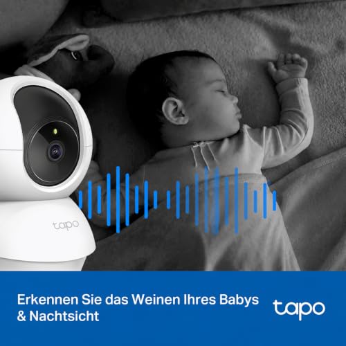 Tapo C200C 360°-WLAN-Überwachungskamera für den Innenbereich, 1080P, Nachtsicht, Bewegungserkennung, Zwei-Wege-Audio… – Ansicht 4
