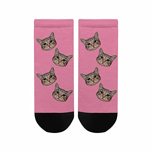 Artsadd Custom Women's No Show Ankle Socks with Face - Personalized Athletic Funny Socks for Women & Girls4