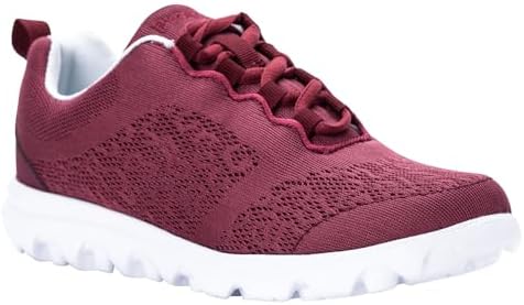 Propét Women's TravelActiv Sneakers Casual Lace-Up Shoes, Cranberry, 8 XX-Wide | Image 2
