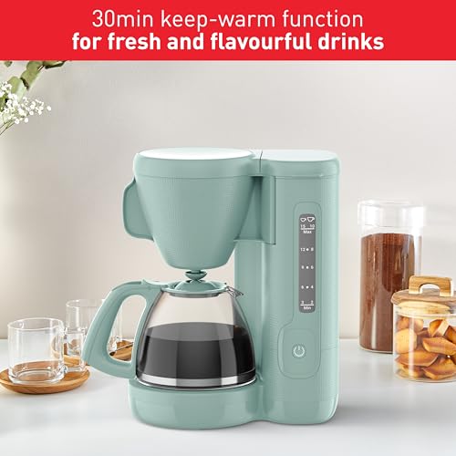 Tefal Morning Filter Coffee Maker - Eucalyptus, 1.25L Capacity, Permanent Reusable Filter, Drip-Stop System, Keep-Warm Function, Easy Fill Water Tank, 1000W, CM2M13G0 - Image 5