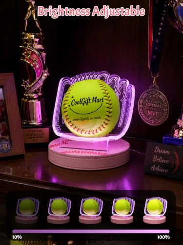 Image of CoolGift Mart Softball Holder Display Case, Softball Gift for Women Girls