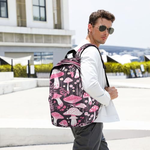 Sac à dos ordinateur portable champignon rose pour soulager le dos