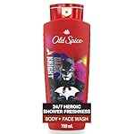 Old Spice Cleansing Body Wash for Men, 3X Defense, 24/7 Shower Fresh with Lasting Scent, 2-in-1 Body & Face Wash, Smell Like a Hero, Batman, Black Cherry and Nightfall Scent, 24 oz