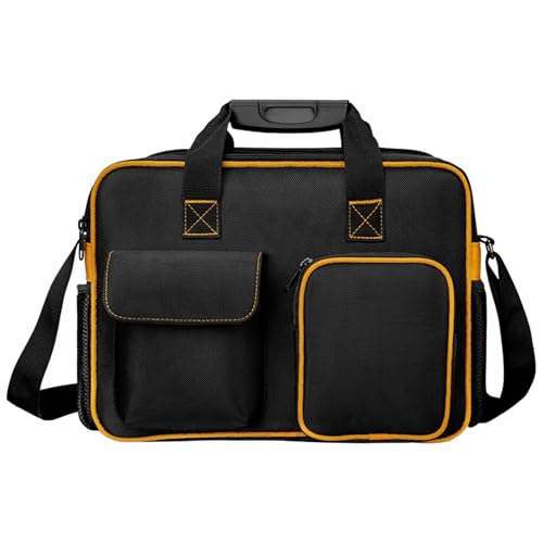 Heavy Duty Electrician's Tool Bag Organizers With Water Resistant Oxford Fabric And Reinforced Bottom For Stability Adjustable Shoulder Strap Bag