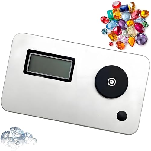 Drmoxin Gem Tester for All Stones, Gem Refractometer, with LCD Display and 700mAh Battery, Refractive Index 1.300-3.000, Measuring Accuracy 0.001, Suitable for Jewelry and Jade Stores