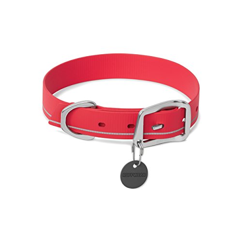Ruffwear Wasserfestes Hundehalsband, Sehr große Hunderassen, Größenverstellbar, Reflektorstreifen, Größe: 58-66 cm, Rot (Red Currant), Headwater Collar, 25402-6152326