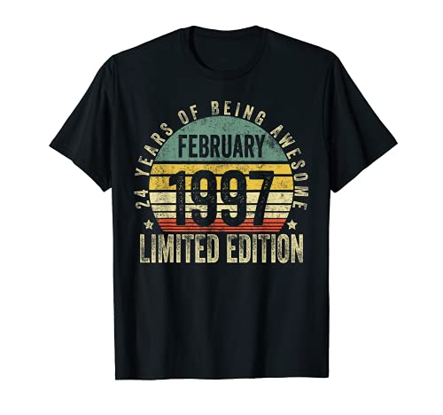 24 años de edad Regalos Febrero 1997 Edición Limitada 24 Camiseta