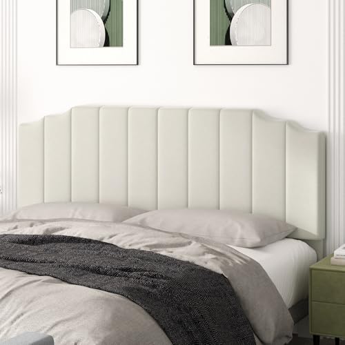 Befurtori King Size Headboard Only, Velvet Wall Mounted Headboard King for Adjustable Bed Modern...