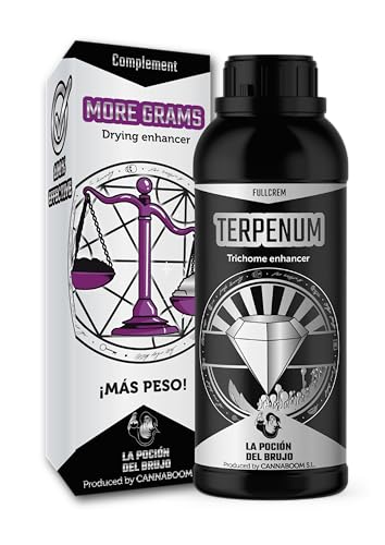 MORE GRAMS – Potenciador de secado, hace que tus flores pierdan meno peso durante la fase de secado, formulación exclusiva CANNABOOM (1150ml + 1150ml Terpenum GRATIS)