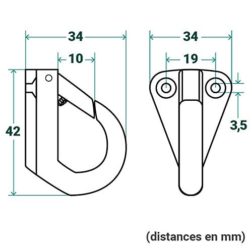 5x karabińczyki na płycie ze stali nierdzewnej - muszkieiny - Bj: do 10 mm