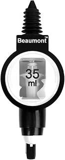 Beaumont Bar Optics Dispenser 35ml, Black and White, Professional Bar or Home Use, Alcohol Optics Dispenser, Precise Measurement, Leak Proof Rubber Seal, Use with a Wide Variety of Bottles, T415