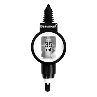 Beaumont Bar Optics 35ml - Measurement Window with Tapered Nozzle, Rubber Seal Prevents Leaking, Durable Plastic Construction, Ideal for Licensed Premises