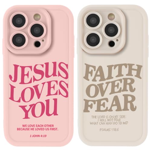 Foi de Jésus coque antichoc en TPU souple lot de 2 avec protection de caméra surélevée