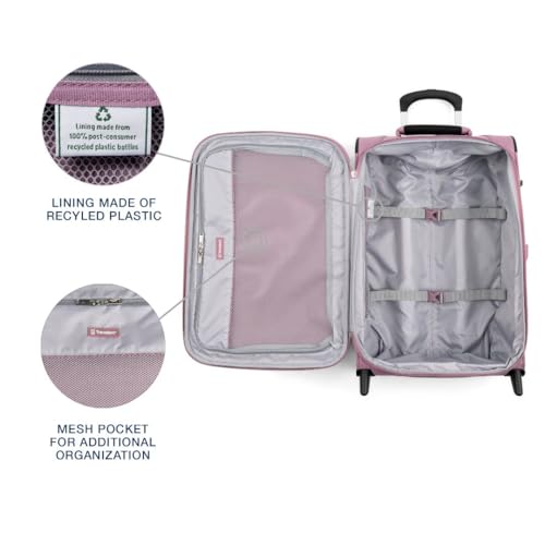 Image of Travelpro Maxlite 5 Softside Expandable Upright 2 Wheel Carry-on Luggage, Lightweight, 21-Inch - Orchid Pink Purple