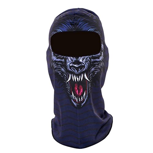 Gepnoo Balaclava Respirável Cara Máscara Completa Chapéu à Poeira, Desenho animado B, 43x25cm