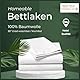 Weiße Bettlaken ohne Gummizug Hotel Laken Haustuch Betttuch Kochfest 95°C 100% Baumwolle 160 * 285 cm