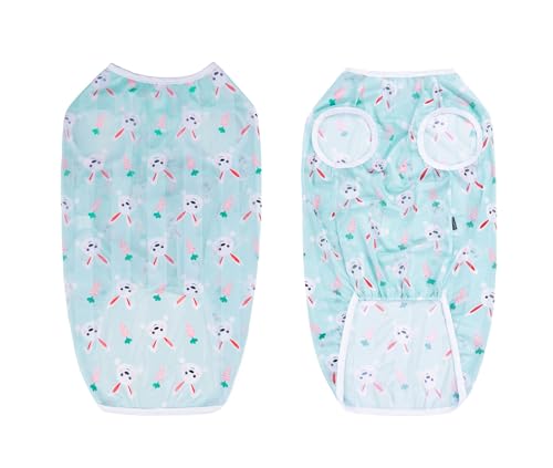 Image of HDKUW Pet Clothes,Dog Summer T-Shirt Cool Breathable Sunscreen Dog Vest Clothes Outfit Costume for Medium Large Dogs Light Green Rabbit 5XL