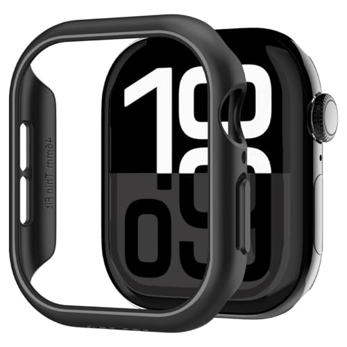 Spigen Cover Thin Fit Compatibile con Apple Watch Series 11/10 46mm (2025/2024) - Nero