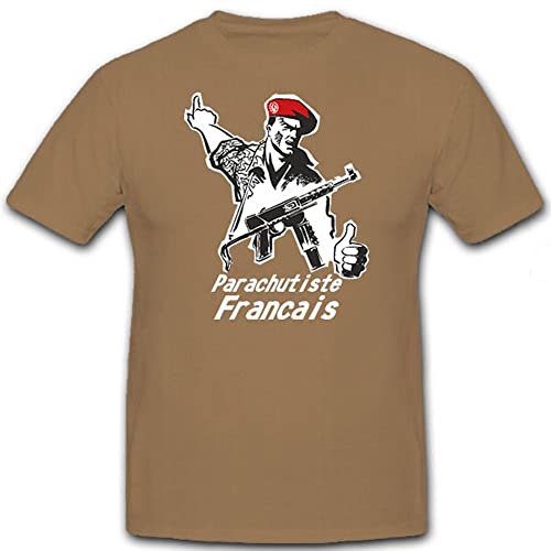 T-shirt parachutiste français impression haute définition motif brevet parachutisme