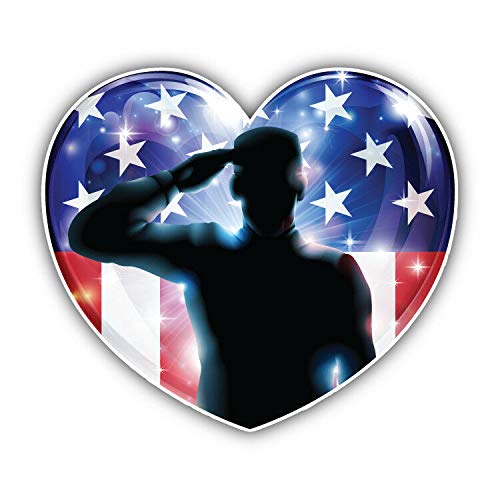Magnet Veterans Day 4Th July Glossy Heart Usa Flag Truck Car Magnet Bumper Sticker Magnetic 5" #TOP14