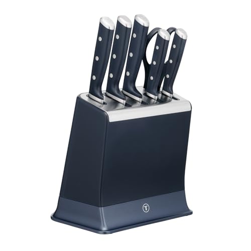 Tefal EverSharp Pro 6-teiliger Messer-Block, patentierte Schärftechnologie, selbstschärfender Messerblock, Verriegelungssystem, deutscher rostfreier...