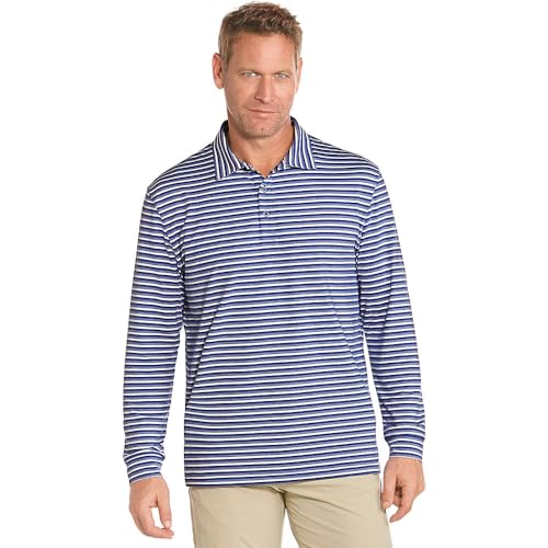 Coolibar UPF 50+ Men's Long Sleeve Golf Polo - Sun Protective