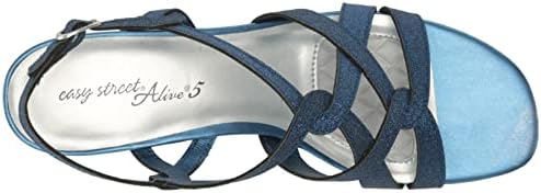 Easy Street Women's Didi Heeled Sandal, Navy Glitter, 8 Wide | Image 4