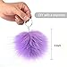 Coopay 30 Pieces Faux Fox Fur Pom Pom Balls DIY Fur Fluffy Pom Pom with Elastic Loop for Hats Keychains Scarves Gloves Bags Charms Knitting Accessories (Multicolor)