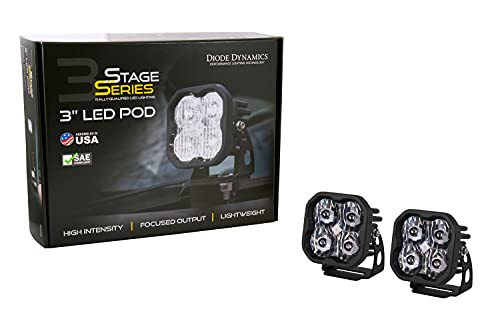 Diode Dynamics SS3 SAE Fog White Pro LED Pod par miniatura 4