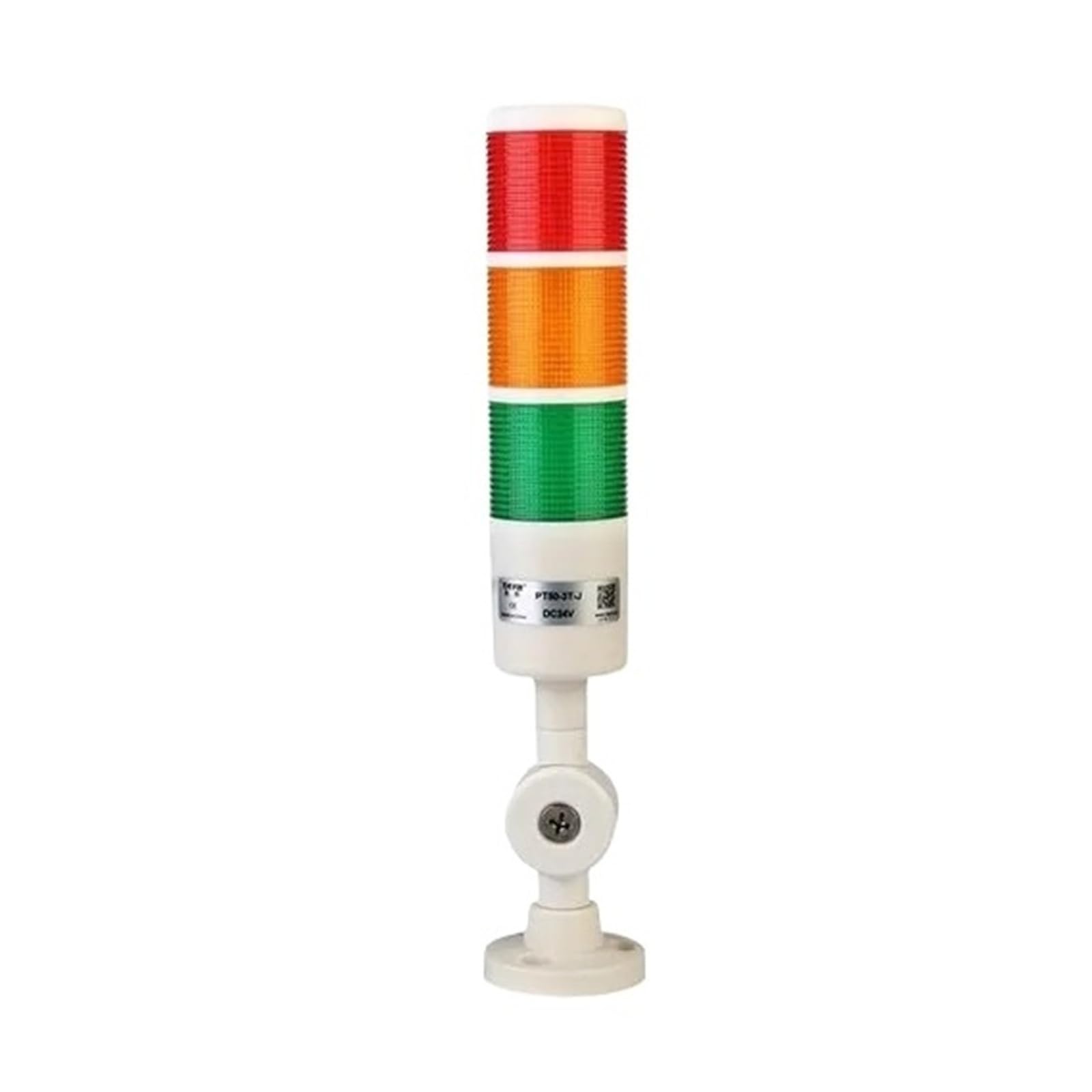Industrial Multilayer Stack Light LED Signal Tower Alarm Caution Light for Machinery Black/White Foldable Buzzer Indicater Lamp(24V fold Black)
