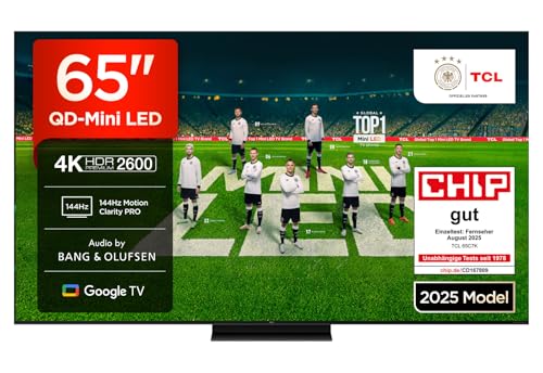 Bild zu TCL 65C7K 65 Zoll QD-Mini LED Fernseher, 4K HDR Premium 2600, Smart Google TV mit 144Hz Motion Clarity Pro (Dolby Vision IQ & Atmos, CrystGlow HVA Panel)