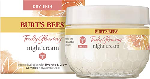 Burts Bees Truly Glowing Night Cream - Dry Skin Unisex 1.8 oz, White