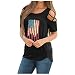 Damen Oberteil damenblusen 3/4 arm Damen Weihnachten Rudolph Rentier Oberteile drucken Streifen mesh Langarmshirt Casual v-Ausschnitt Bluse Shirt Tops,elegant schult(#SFDE-220406 T-Shirt-A35, L)