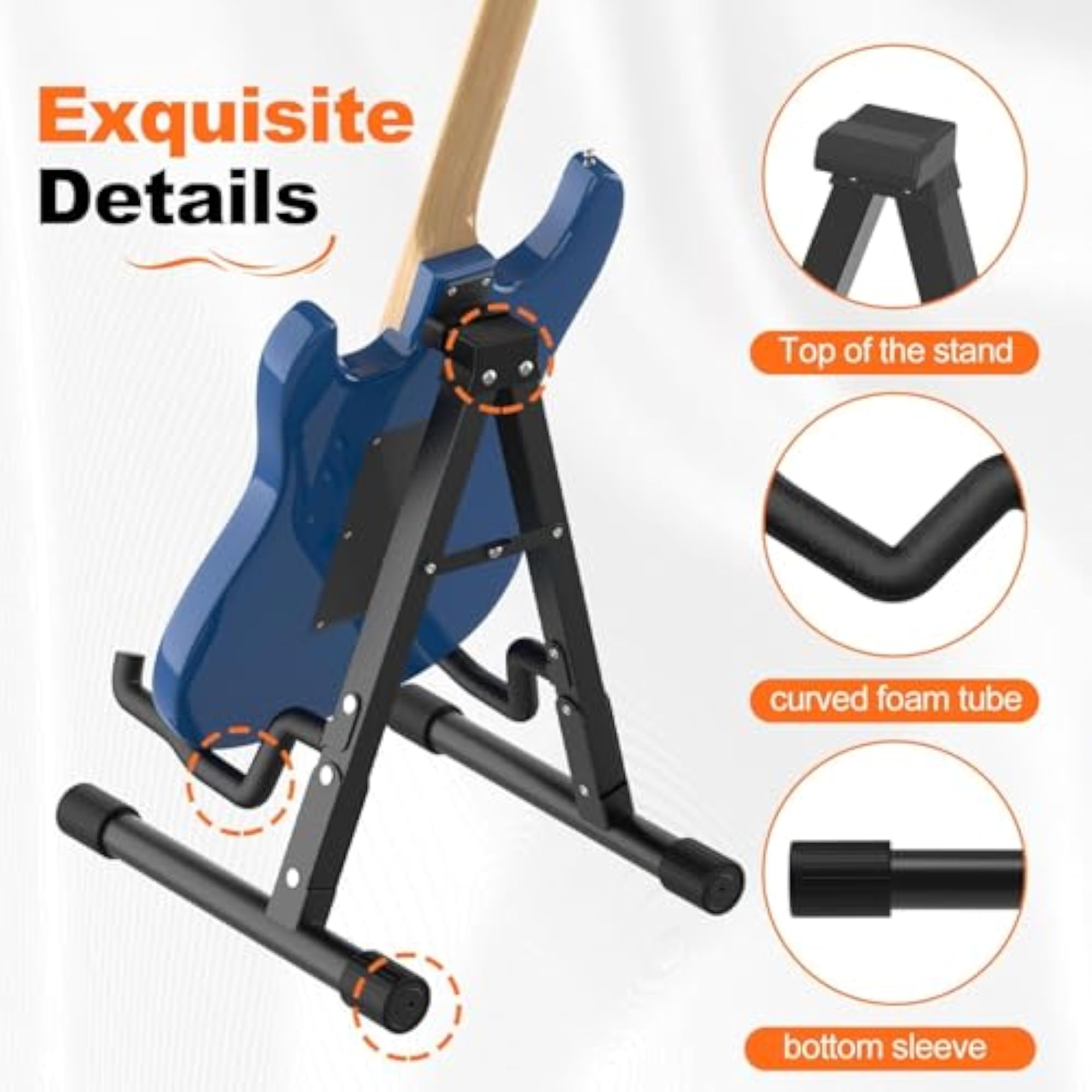 Heavy-Duty Foldable Guitar Stand for Stable Support